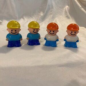 Vintage Tonka Mightys Construction Workers Blue Shirt White Shirt Set of 4